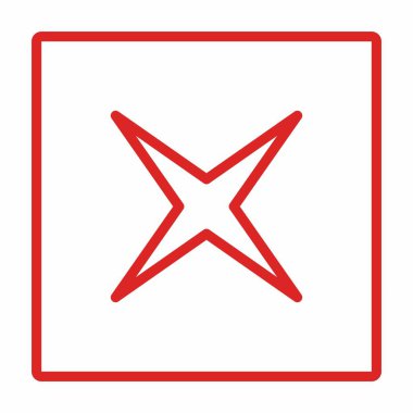 Yanlış notlar, yanlış işaretler, reddedilmiş, onaylanmamış, hayır, yanlış, tamam değil, yanlış seçimler, görev tamamlama, oylama. - vektör işareti sembolleri kırmızı. İzole edilmiş bir ikon. Düz biçim vektör illüstrasyonu.