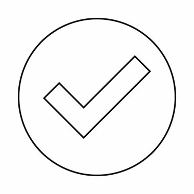 Kontrol işaretleri, tik işaretleri, kabul edildi, onaylandı, evet, doğru, tamam, doğru seçimler, görev tamamlama, oylama. - vektör işaretleri. Siyah tasarım. İzole edilmiş bir ikon. Düz biçim vektör illüstrasyonu.