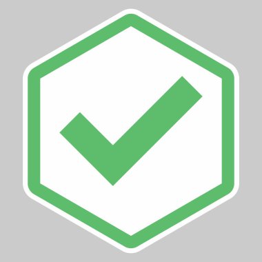 Kontrol işaretleri, tik işaretleri, kabul edildi, onaylandı, evet, doğru, tamam, doğru seçimler, görev tamamlama, oylama. - vektör işaretleri yeşil renkte. İzole edilmiş bir ikon. Düz biçim vektör illüstrasyonu.