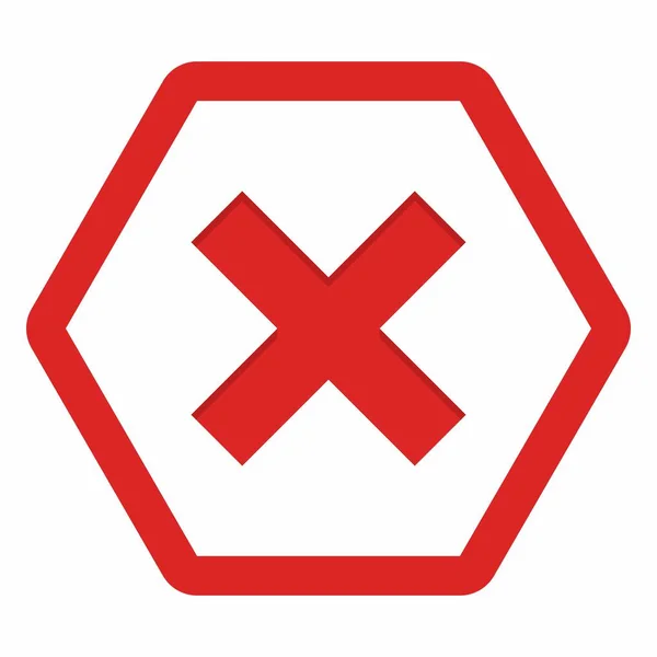 Złe Znaki Znaki Krzyża Odrzucenie Odrzucenie Nie Fałsz Nie Porządku — Wektor stockowy