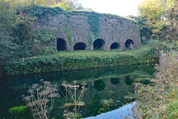 Fornos Waytown Cal Margem Canal Grand Western Somerset Inglaterra Foram — Fotografia de Stock