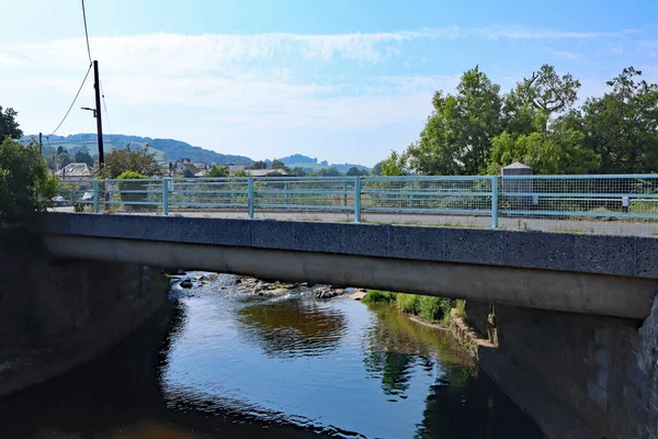 Ponte Rodoviária Concreto Atravessa Rio Coly Borda Colyton — Fotografia de Stock