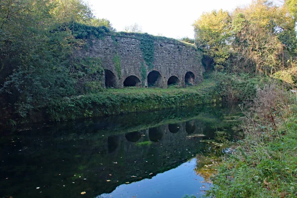 Fornos Waytown Cal Margem Canal Grand Western Somerset Inglaterra Foram — Fotografia de Stock