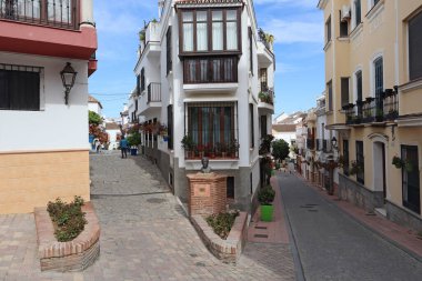Estepona 'nın eski tarihi caddeleri İspanya' da Costa Del Sol 'da.