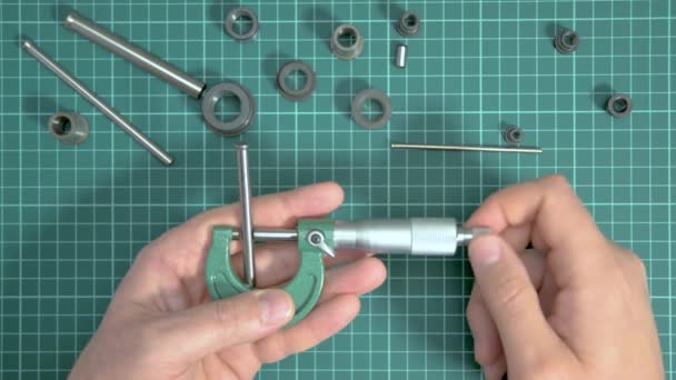 Micromètre Instrument Mesure Extrêmement Précis Outil — Video