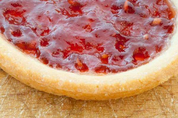 Macro detail of raspberry jam — Stock Photo, Image