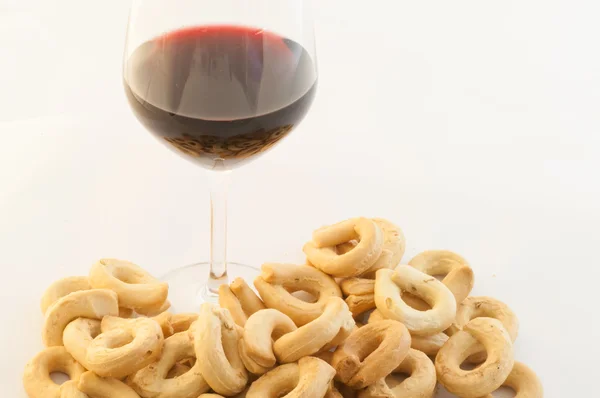 Bagel e vino — Foto Stock