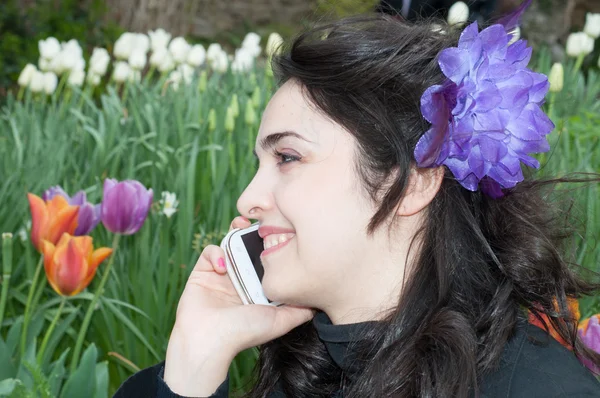 Girl on the phone — Stock Photo, Image