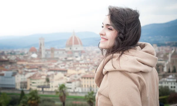 Beautiful girl in firenze Stock Picture