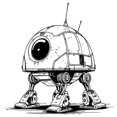 Gelecekçi uzay keşfi robotu çocukların eğlencesi için mükemmel.