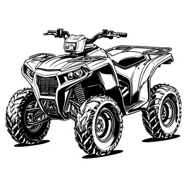 Renklendirme ve yaratıcılık için mükemmel güçlü ATV dörtlü bisiklet tasarımı