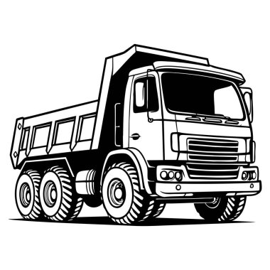 Çocuklar ve araç hayranları için büyük çöp kamyonu çizgisi boyama etkinliği mükemmel