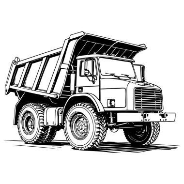 Çocuklar için ağır çöp kamyonu illüstrasyonuName