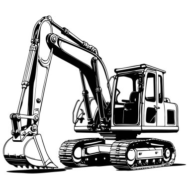 İnşaat malzemeleri renklendirme ve eğitim nakil temaları için ayrıntılı kazı çizimi oluşturuldu