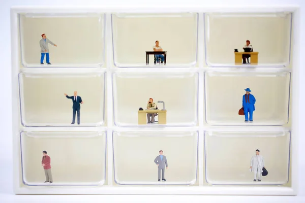 mini figure people in box office, business concept