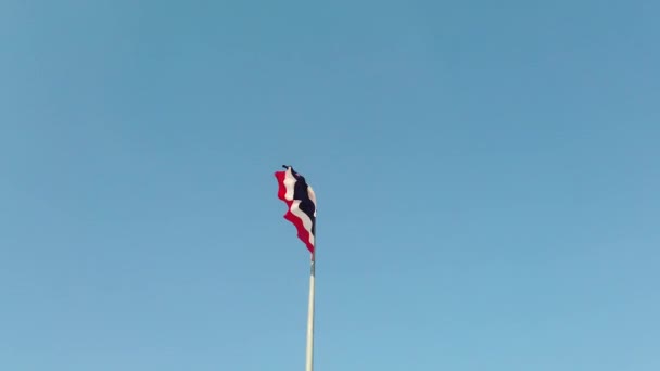 Bandera Tailandia Viento — Vídeos de Stock