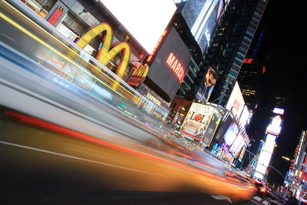 Time Square Bei Nacht New York — Stockfoto