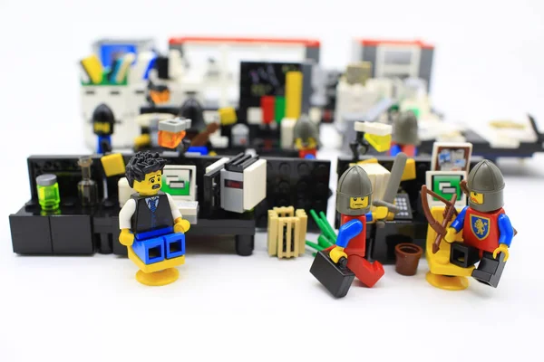 Oorlog Kantoor Lego Beeldjes — Stockfoto