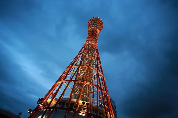 Gece Gökyüzünde Kobe Kulesi — Stok fotoğraf