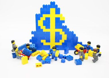 Hong Kong, 25 Mayıs: Studio atış Lego insanların birleşmek farklı sette 25 Mayıs 2015.Legos Hong Kong dan vardır Danimarka Lego Group tarafından üretilen plastik inşaat oyuncak popüler bir çizgi