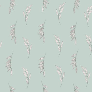 Söğüt ağacı dalları ve yüzey tasarımı ve diğer tasarım projeleri için yaprakları olan kusursuz desen