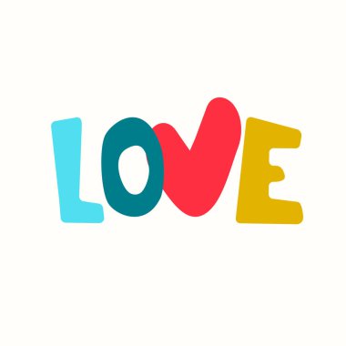 Kalp şeklinde V harfiyle yazılmış el yazısıyla yazılmış aşk kelimesi. Aşk, Aşk, Sevgililer Günü konsepti