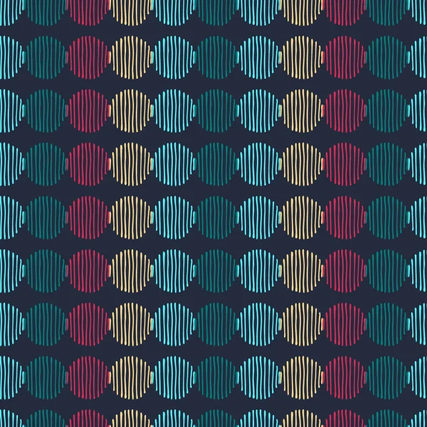 Naadloos patroon met cirkels in boho stijl voor oppervlakteontwerp en andere ontwerpprojecten — Stockvector