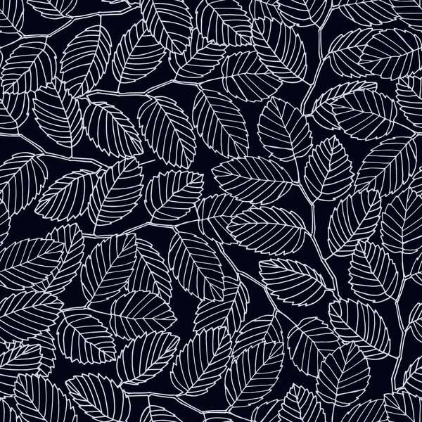 Seamless pattern with elm tree branches and leaves for surface design and other design projects
