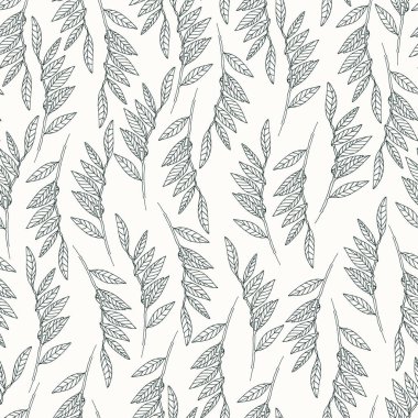 Söğüt ağacı dalları ve yüzey tasarımı ve diğer tasarım projeleri için yaprakları olan kusursuz desen