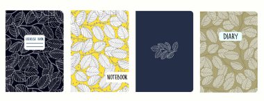 Karaağaç yapraklı sayfa vektör şablonları. Başlıklar izole ve değiştirilebilir