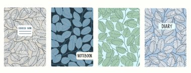 Karaağaç yapraklı sayfa vektör şablonları. Başlıklar izole ve değiştirilebilir