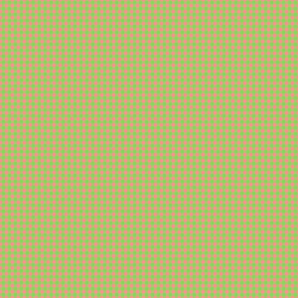 El çizimi gingam yeşil ve pembe çeklerle kusursuz damalı desen