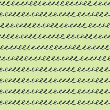 Elle çizilmiş sarmal çizgilerle kusursuz desen, fildişi arkaplanda el yazısı taklidi.