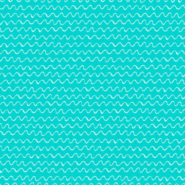 Mavi arkaplanda el çizimi dalgalı çizgileri olan pürüzsüz desen