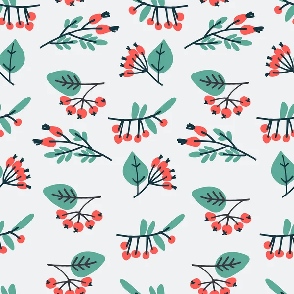 Kış tatillerinde el çizimi ile kusursuz desen, tekrarlayan tasarımları aktarmak için ahşap bloklar kullanan yazdırma işleminden esinlenmiş kuş üzümü demetleri bloğu demetleri biçimlendirildi