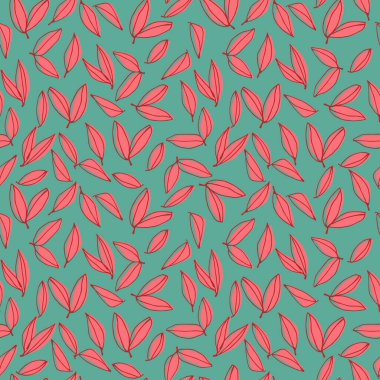 Elle çizilmiş kusursuz desen kalın çiçekler. Çiçek Bloğu Yazıcıları Noel renk kombinasyonlarından esinlenilmiştir