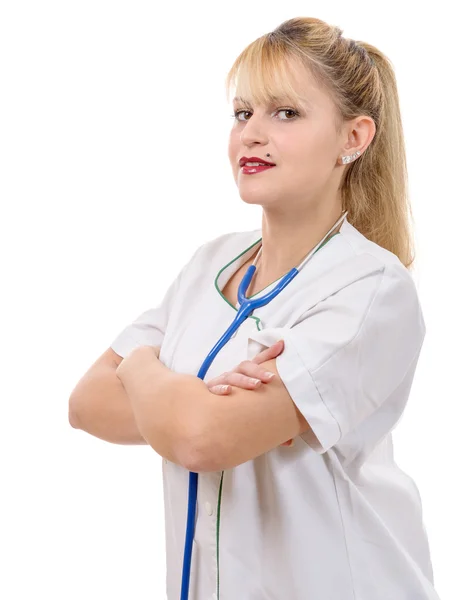 Close-up of female doctor smiling — Stock Photo, Image