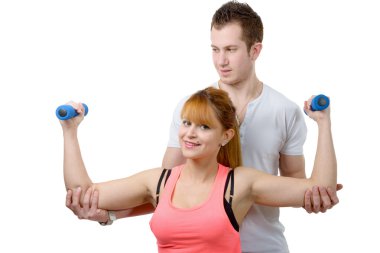  Koç ile genç kadının yapması germe egzersizleri