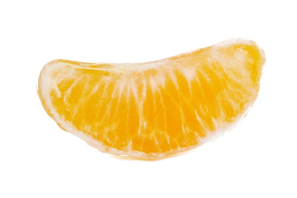 Close up van mandarin segment, geïsoleerd op witte achtergrond — Stockfoto