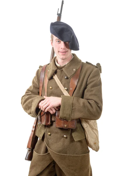 Junger französischer Soldat 1940 — Stockfoto