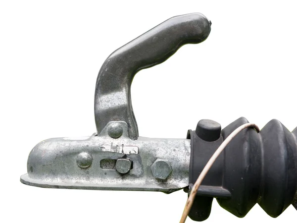 Close-up trailer hook  on white — Stock Photo, Image