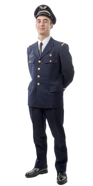 Giovane ufficiale pilota militare francese — Foto Stock