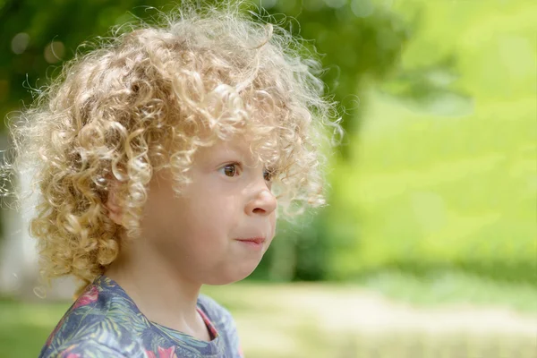 Sarı saçlı küçük bir çocuk portresi — Stok fotoğraf
