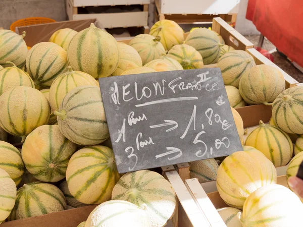 Melões no mercado — Fotografia de Stock