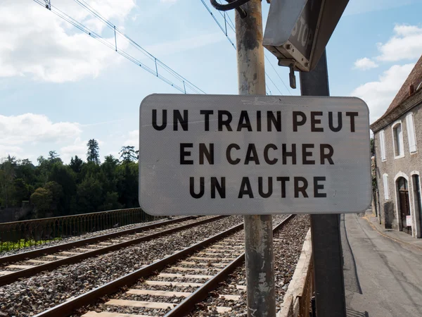 Tren trafik işaretleri Fransızca — Stok fotoğraf