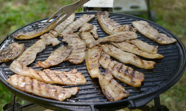 Carne grelhada no churrasco — Fotografia de Stock