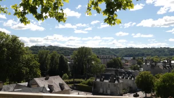 Zomer Uitzicht Franse Stad Pau — Stockvideo