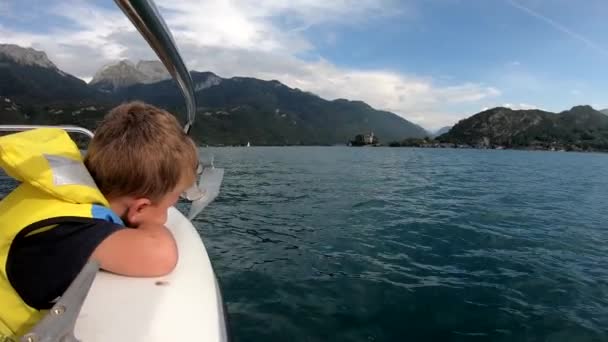 Vue Sur Lac Annecy Les Montagnes — Video