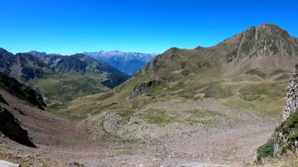 Blick Auf Den Col Tourmalet Pyrenäen Frankreich — Stockvideo