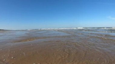 Okyanus sahili ve dalgaların manzarası